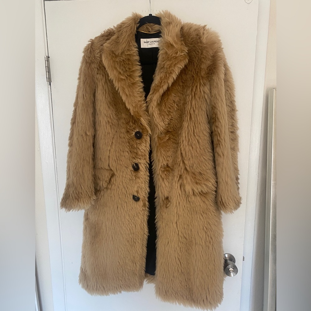 HP🎉 Saint Laurent Faux Fur Coat - Picture 11 of 14